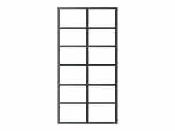 vidaxl Puerta Corredera|Puerta corredera ESG vidrio y aluminio negra 102x205 cm
