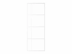 Puerta corredera ESG vidrio y aluminio blanca 76x205 cm ES156348^