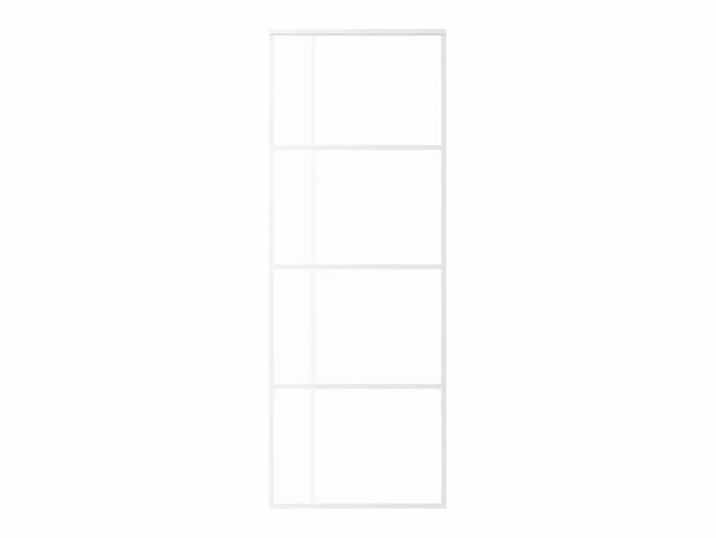 Puerta corredera ESG vidrio y aluminio blanca 76x205 cm ES156348^