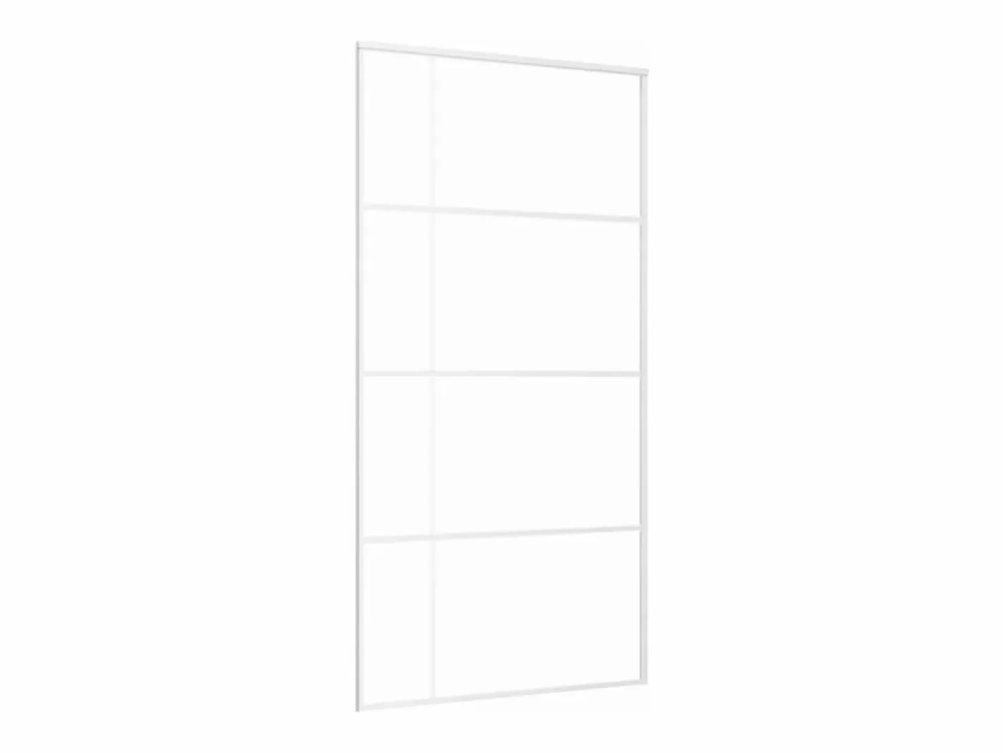 Puerta corredera ESG vidrio y aluminio blanca 102,5x205 cm ES982499^ Outlet