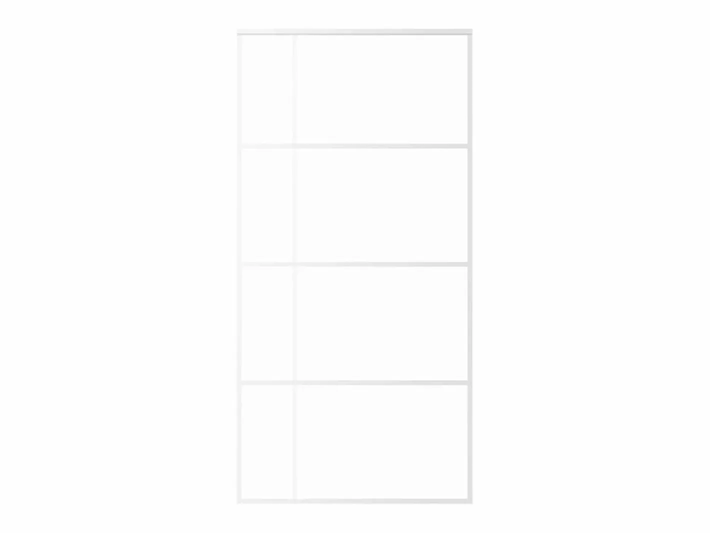 Puerta corredera ESG vidrio y aluminio blanca 102,5x205 cm ES982499^ Outlet