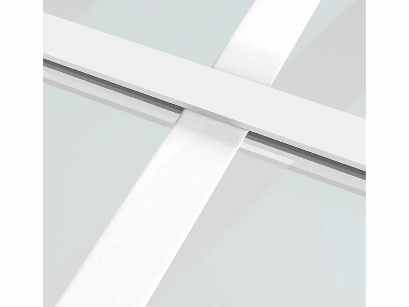 Puerta corredera ESG vidrio y aluminio blanca 102,5x205 cm ES982499^ Outlet