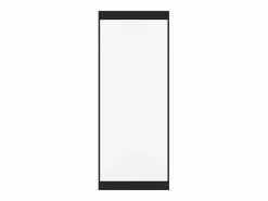 Vente-unique Puerta corredera invisible de aluminio y cristal templado traslúcido - 103 x 210 cm - TORIPA Negro Discount