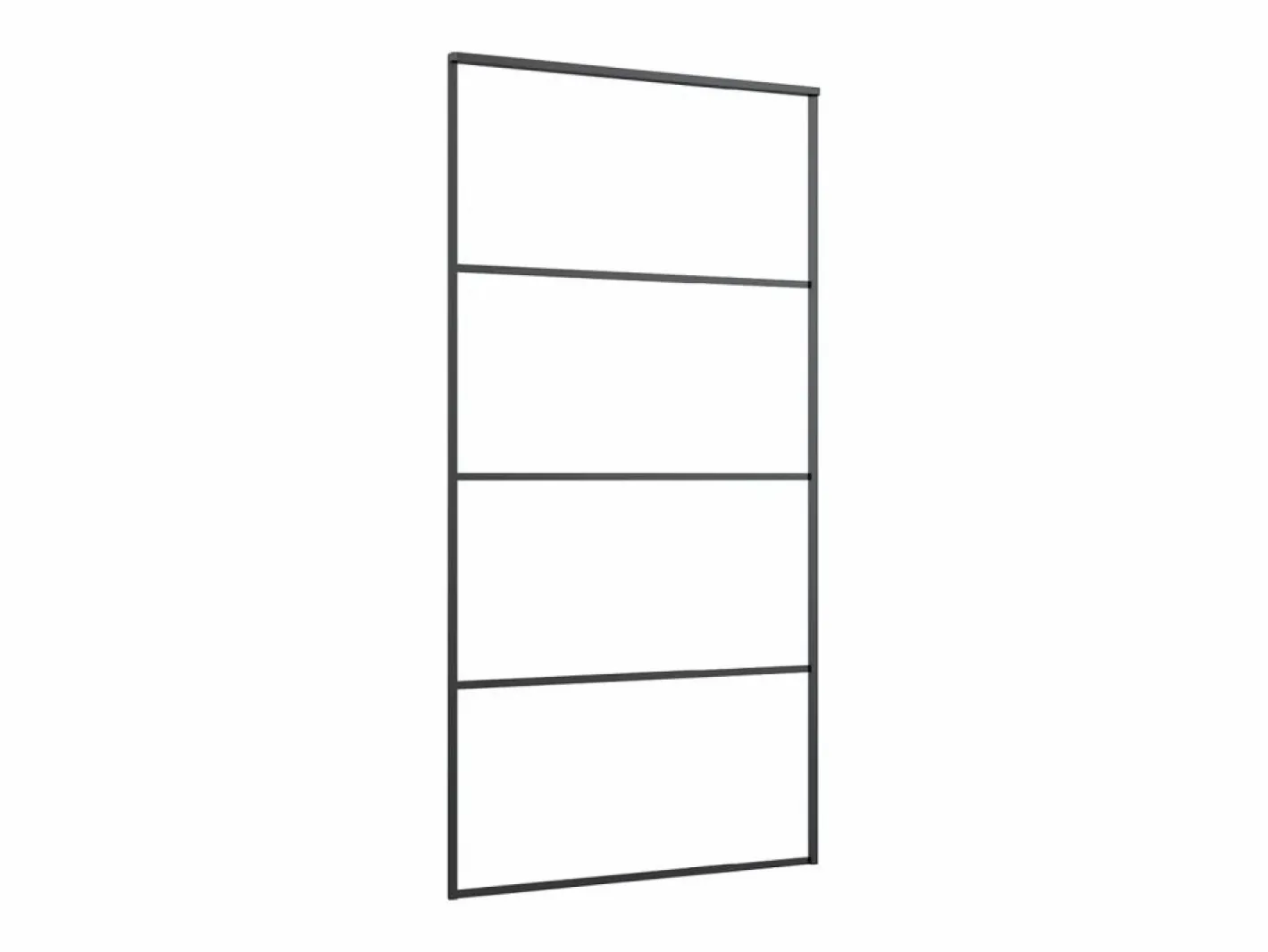 Puerta corredera set herrajes vidrio ESG aluminio 102,5x205 cm ES797702^