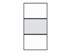 Puerta corredera vidrio templado y aluminio negra 102,5x205 cm ES420832 Negro Outlet