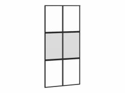 Puerta corredera vidrio templado y aluminio negra 102,5x205 cm ES354243^ Online