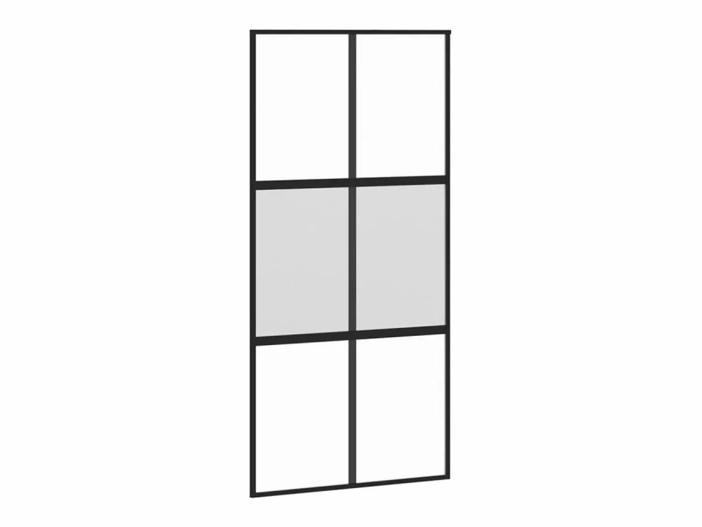 Puerta corredera vidrio templado y aluminio negra 102,5x205 cm ES354243^ Online