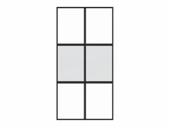 Puerta corredera vidrio templado y aluminio negra 102,5x205 cm ES354243^ Online