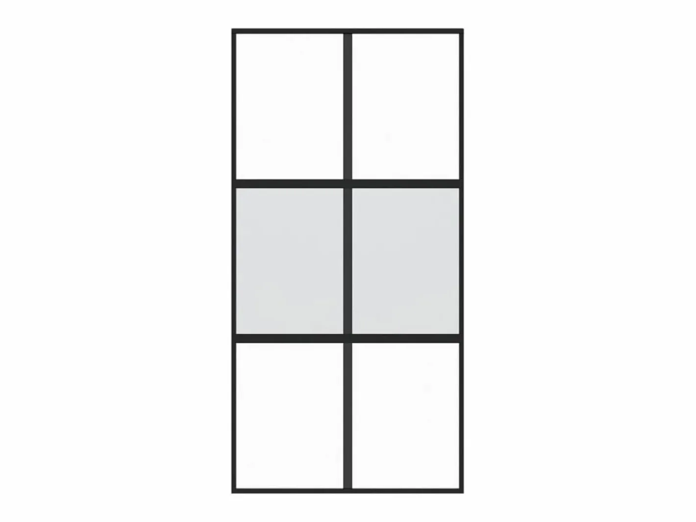 Puerta corredera vidrio templado y aluminio negra 102,5x205 cm ES354243^ Online