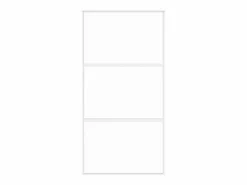 Puerta corredera vidrio templado y aluminio blanca 102,5x205 cm ES721821 Negro