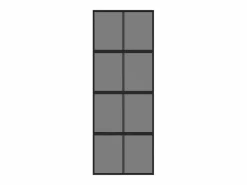 Puerta corredera vidrio templado y aluminio negra 76x205 cm ES948943 Negro Clearance