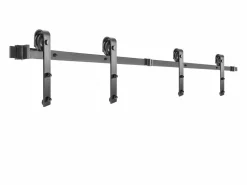 Puerta Corredera|Puerta Corrediza SucceBuy Kit de Herrajes para Puertas de Granero de Acero al Carbono de 11 Pies para Puertas Dobles