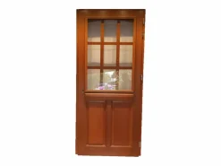 GD Menuiseries Puerta De Entrada|Puerta D Entrada Madera modelo Agatha acristalamiento transparente 215X80 Empujando Izquierda Cuota Tabla sin manilla