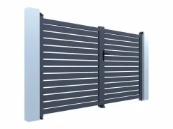 Puerta de aluminio semicalada 