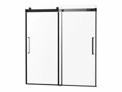 Mampara De Bañera|Puerta de Bañera SucceBuy, Deslizante Sin Marco, 142 a 152 cm Ancho x 152 cm Alto, de Vidrio para Baño