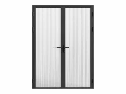 Puerta de dos hojas cristal templado - 2 x Alt. 204 x L93 cm - - LOXTON^Vente-unique Clearance