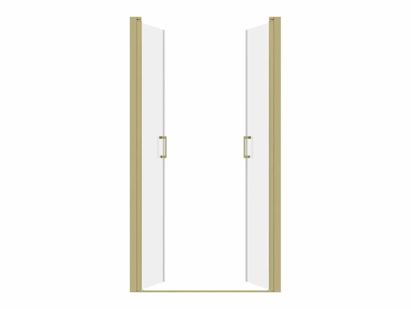 Puerta de ducha batiente dorada, 70 x 195 x 1,92 cm, vidrio y metal, SARASOTA^Shower & Design