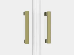 Puerta de ducha batiente dorada, 70 x 195 x 1,92 cm, vidrio y metal, SARASOTA^Shower & Design