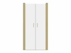 Puerta de ducha batiente dorada, 80 x 195 x 1,92 cm, vidrio y metal, SARASOTA^Shower & Design Online