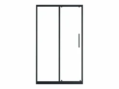 Shower & Design Mampara De Ducha|Puerta de ducha corredera mate estilo industrial, 120 x 195 cm, TORONI