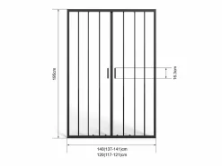 Puerta de ducha corredera doble de metal - Antical - 120 x 195 cm - BAVIODA^Shower & Design Online