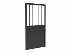 Puerta de ducha corredera mate estilo taller, 140 x 195 cm, URBANIK^Shower & Design
