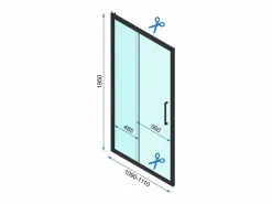 Rea Mampara De Ducha|Puerta De Ducha Rapid Slide 110 Brush Gold