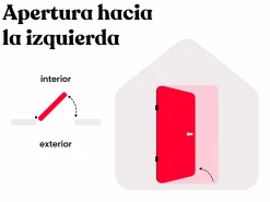 Puerta de entrada de acero y inox Alt. 207 x Ancho 100 cm antracita se abre hacia la izquierda NAXARA^Vente-unique Sale