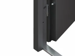 Vente-unique Puerta De Entrada|Puerta de entrada de acero macizo e inoxidable Alt.207 x An. 100 cm antracita Apertura izquierda - LUSADA