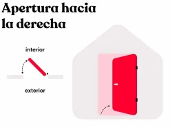 Vente-unique Puerta De Entrada|Puerta de entrada de acero y inox Alt. 207 x Ancho 100 cm antracita - se abre hacia la derecha NAXARA