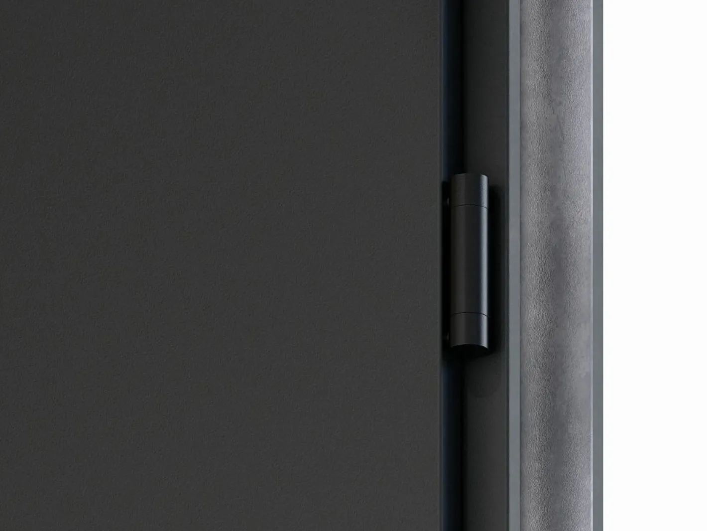 Puerta de entrada de acero Alt. 207 x L100 cm - Negro y madera - apertura a la izquierda - MABENA^Vente-unique Best