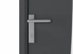 Vente-unique Puerta De Entrada|Puerta de entrada de aluminio Alt. 218 x L96 cm antracita - apertura derecha - DATELO