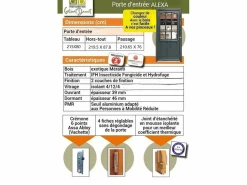 GD Menuiseries Puerta de Entrada de Madera Exo Modelo 'alexa' 215X90 Zurda sin manilla Color natural claro Outlet