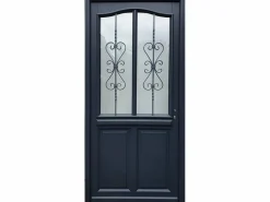 GD Menuiseries Puerta De Entrada|Puerta de Entrada de Madera Exo Modelo 'Sanna' 215X90 Panel Empujador Izquierdo sin manilla