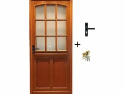 Puerta de entrada de madera 'Alena' 215X80 batiente recta Se vende con manilla y cerradura sin manilla^GD Menuiseries Outlet