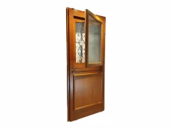 GD Menuiseries Puerta de entrada de madera acristalada, Vauban, Al.215xl.90 p.izq + Tirador Y Cilindro (ref 010403RFP) Tabla Dimensiones sin manilla Color natural claro Discount