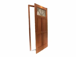 GD Menuiseries Puerta de Entrada Ferji 215X90 Empuje a la Izquierda sin manilla Marru00f3n Sale