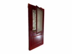 GD Menuiseries Puerta de Entrada Modelo Canada Dimensión 215X90 Empuje Izquierdo (Tabla de Dimensiones) sin manilla Color natural claro Best