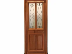GD Menuiseries Puerta de Entrada Modelo 'BAYA' 215X90 Empujando a la Derecha (Dimensiones de la Mesa) sin manilla Color natural claro Discount