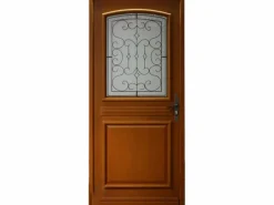 GD Menuiseries Puerta de Entrada 'Perault' 215X90 Empuje Izquierdo (Tabla Dimensiones) sin manilla Marru00f3n Clearance