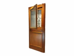 GD Menuiseries Puerta de Entrada Vauban - 215 X 80 Empuje a la Derecha (Dimensiones de la Tabla) sin manilla Marru00f3n Hot