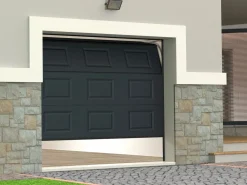 Puerta de garaje seccional con motor antracita CAOPAS^Somfy Clearance