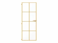 Puerta de interior dorada vidrio templado y aluminio 76x201,5cm ES679428 Negro Outlet
