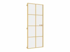 Puerta de interior dorada vidrio templado y aluminio 83x201,5cm ES370871^ Sale