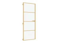 Puerta de interior dorada vidrio templado y aluminio 76x201,5cm ES273616^ Discount