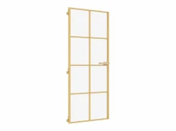 Puerta de interior dorada vidrio templado y aluminio 83x201,5cm ES779392^ Outlet