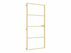 Puerta Con Marco|Puerta de interior dorada vidrio templado y aluminio 93x201,5cm ES843127