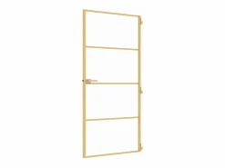 Puerta Con Marco|Puerta de interior dorada vidrio templado y aluminio 93x201,5cm ES843127