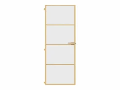 Puerta de interior dorada vidrio templado y aluminio 76x201,5cm ES620626^ Sale