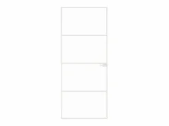 Puerta de interior vidrio templado y aluminio 83x201,5cm ES235496 Blanco Hot